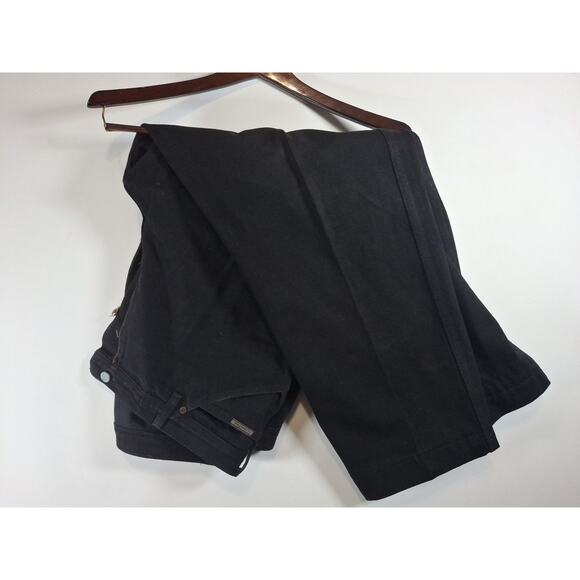 VTG Calvin Klein Men's Denim Black Jeans Leather Tab 38x30 Made in USA - Picture 3 of 6